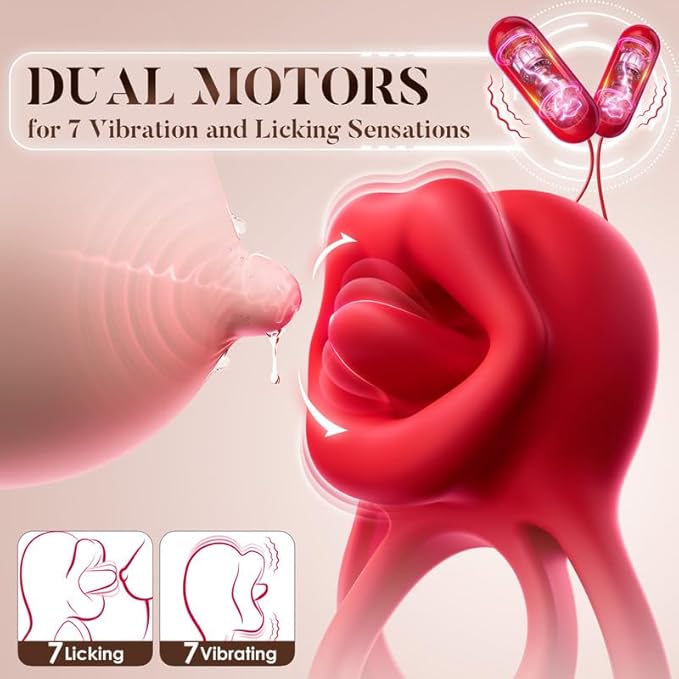 💥🔥New release of the Master of Sexual Desire series - Wild Tongue Vibration Ring