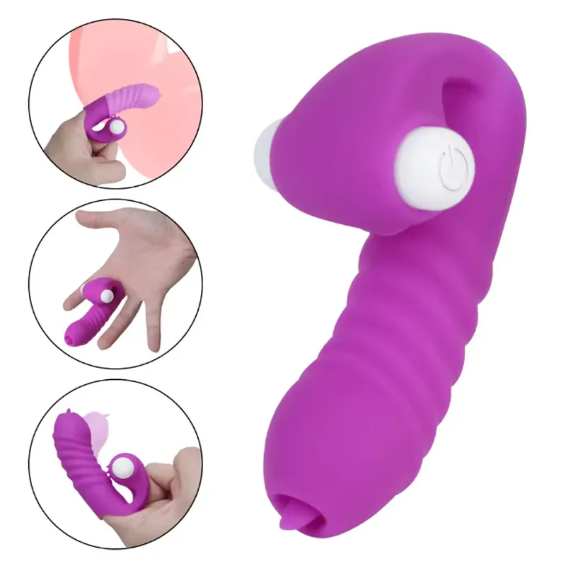 🔥💕2025 New Release -Tongue licking vibrating finger sleeve