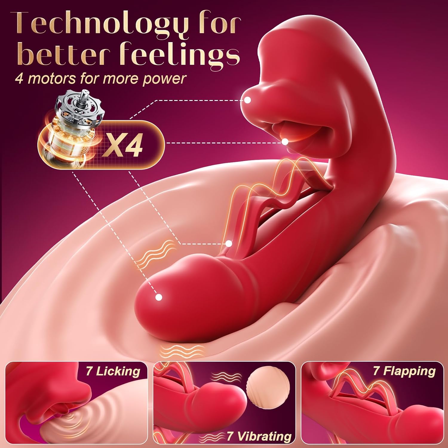 🌹👅2025 New Wave Vibration Series - Devil's Tongue vibrator