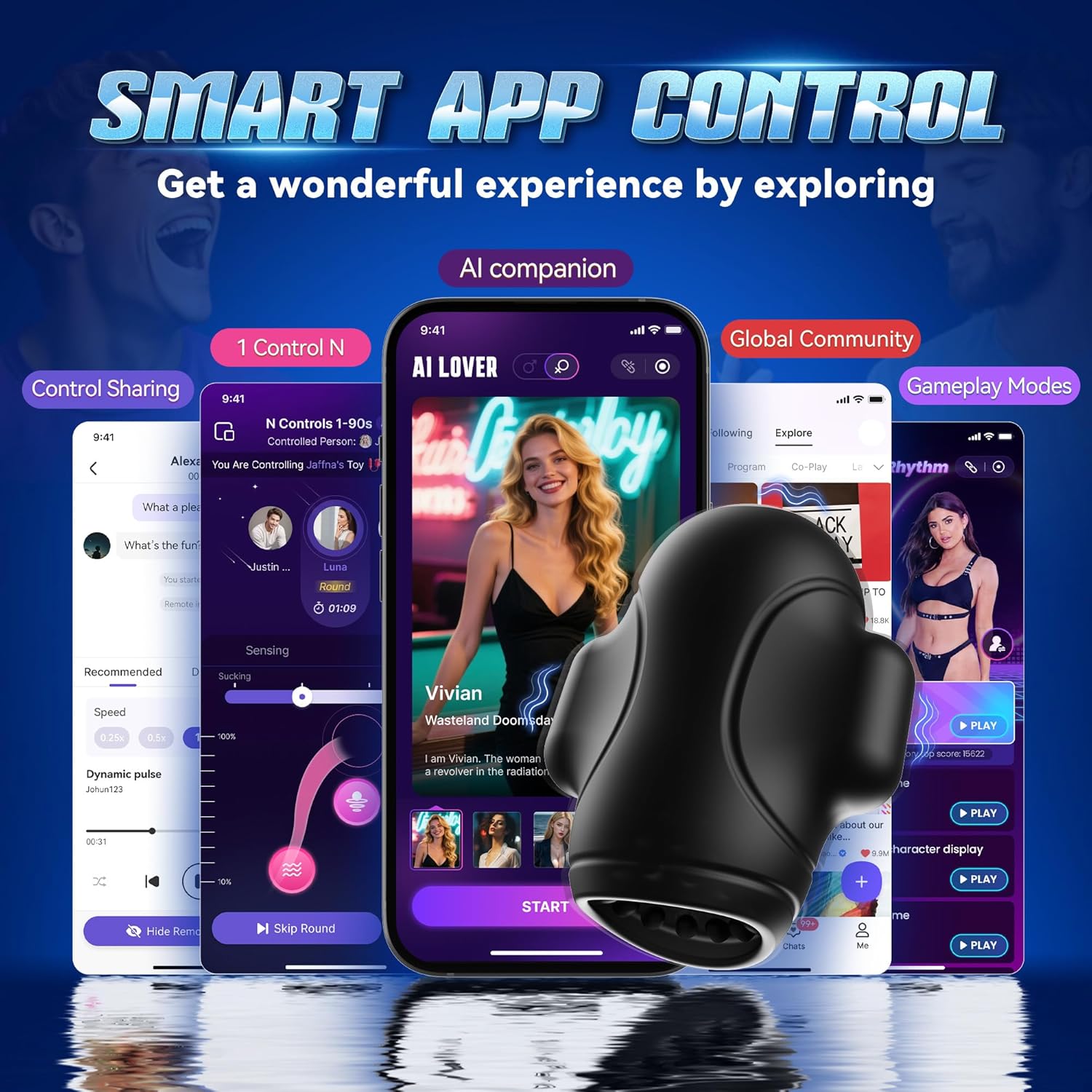 💕🔥2025 New Upgrade Series - Black Helmet Male Masturbator