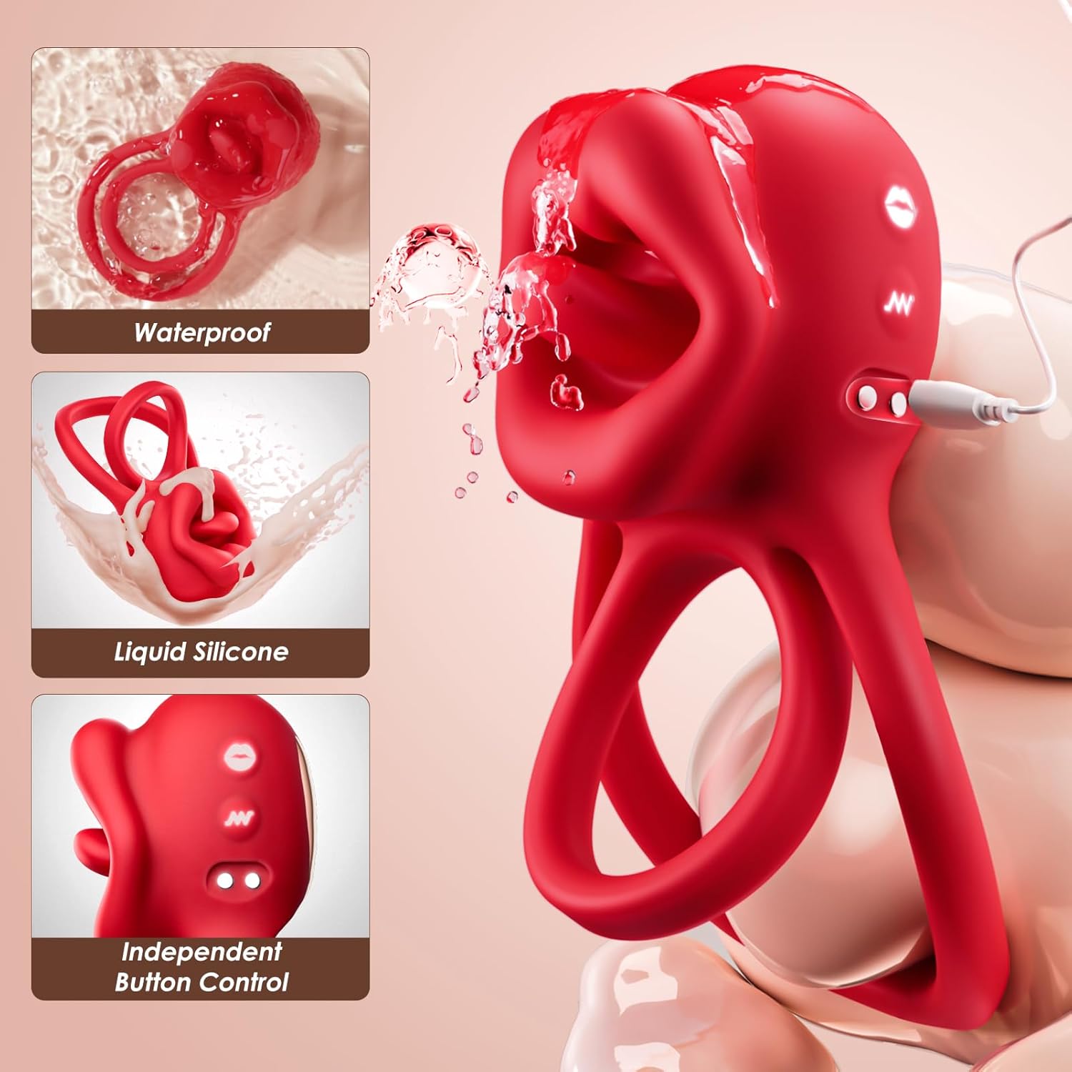 💥🔥New release of the Master of Sexual Desire series - Wild Tongue Vibration Ring