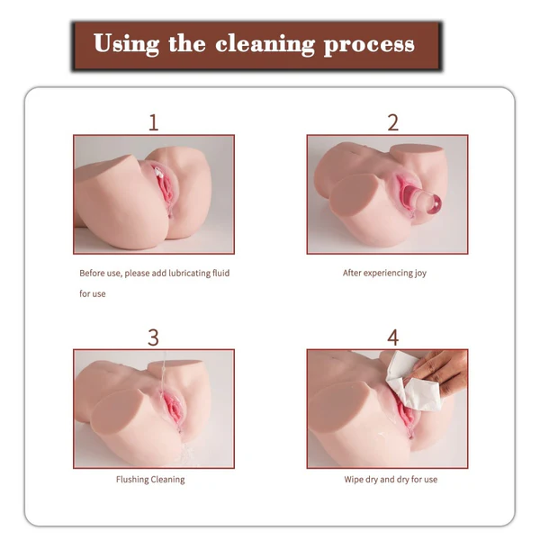 Sex Simulation Device – 2-in-1 electric sex doll, 7 vibration modes, 100% waterproof, realistic buttocks.