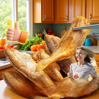 High-protein ready-to-eat deep-sea fish crisps