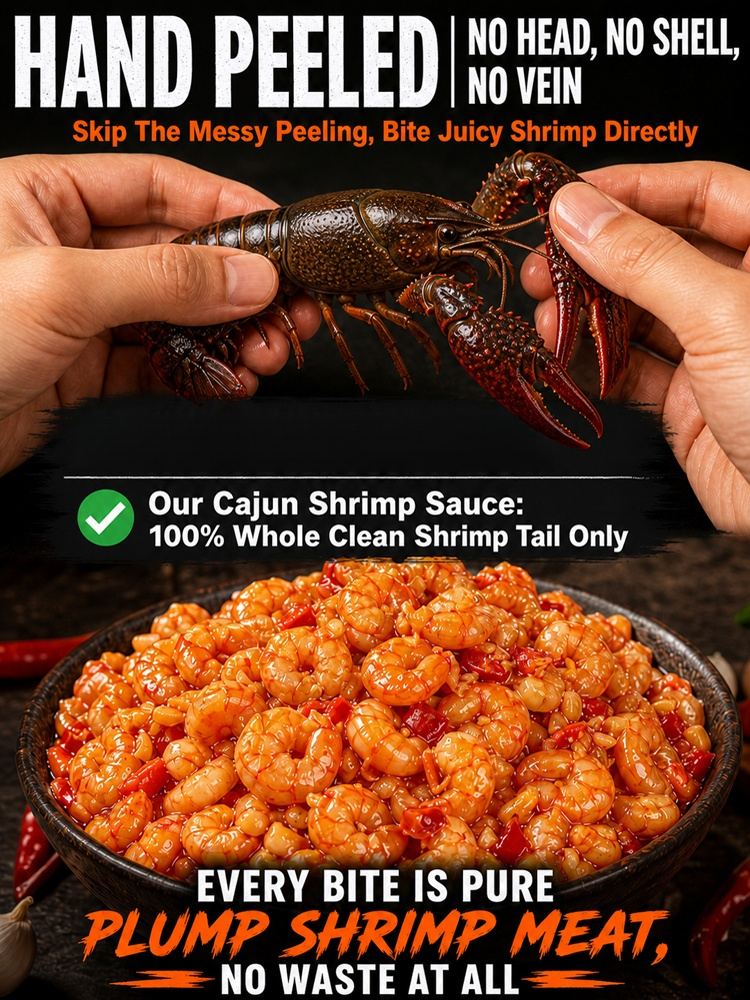 【 Ready to eat in seconds!】Premium Garlic Shrimp Jar