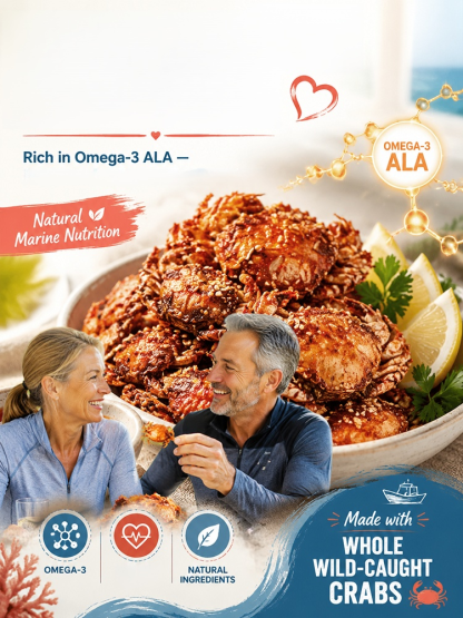 [Freshly Caught Deep-Sea Crab with Plenty of Meat] Spicy  Crispy  Ready-to-Eat Baby Crabs 
