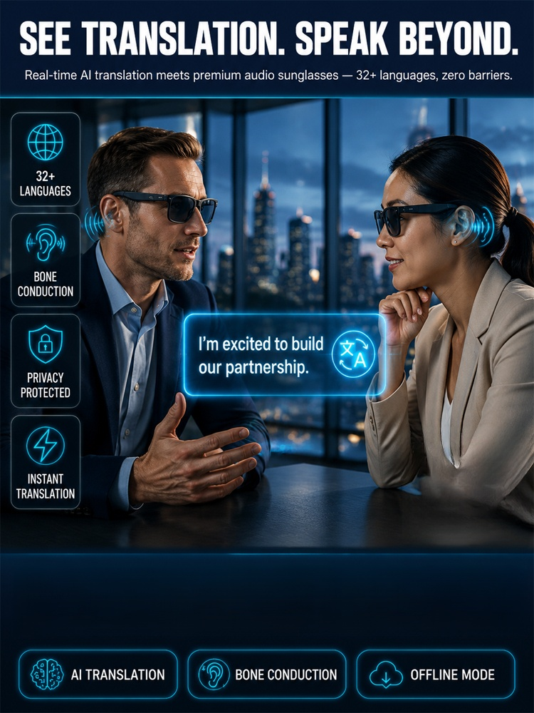 AI Smart Bluetooth Glasses