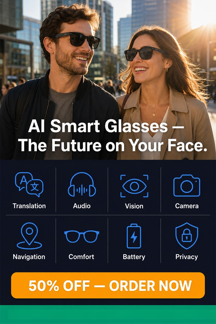AI Smart Bluetooth Glasses