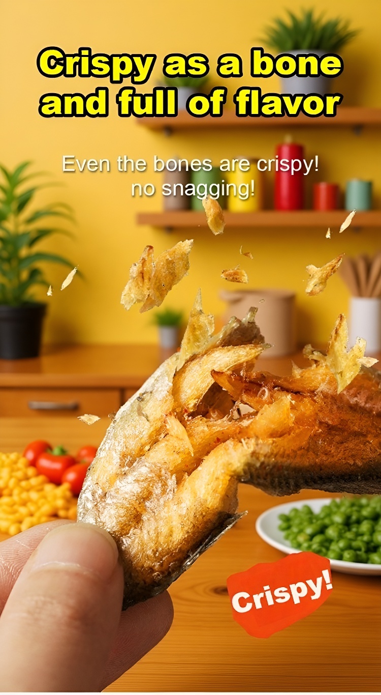 High-protein ready-to-eat deep-sea fish crisps