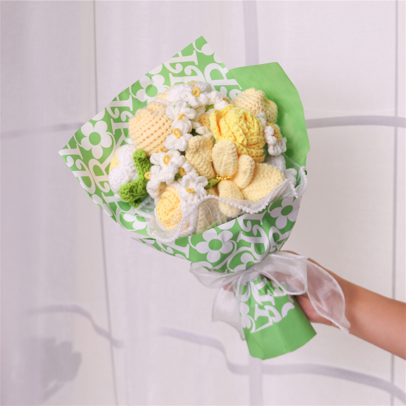 💐Handgjord virkad blombukett🌸