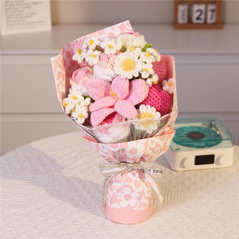 💐Handgjord virkad blombukett🌸