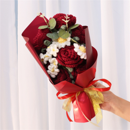 💐Handgjord virkad blombukett🌸