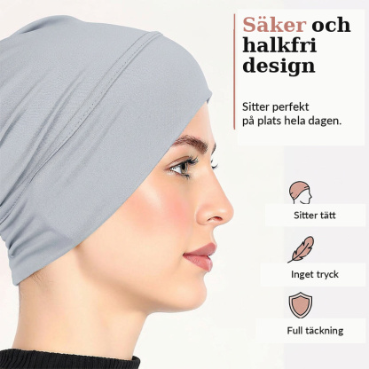 Smart och stretchig under-scarf mössa för en slät och bekväm frisyr hela dagen