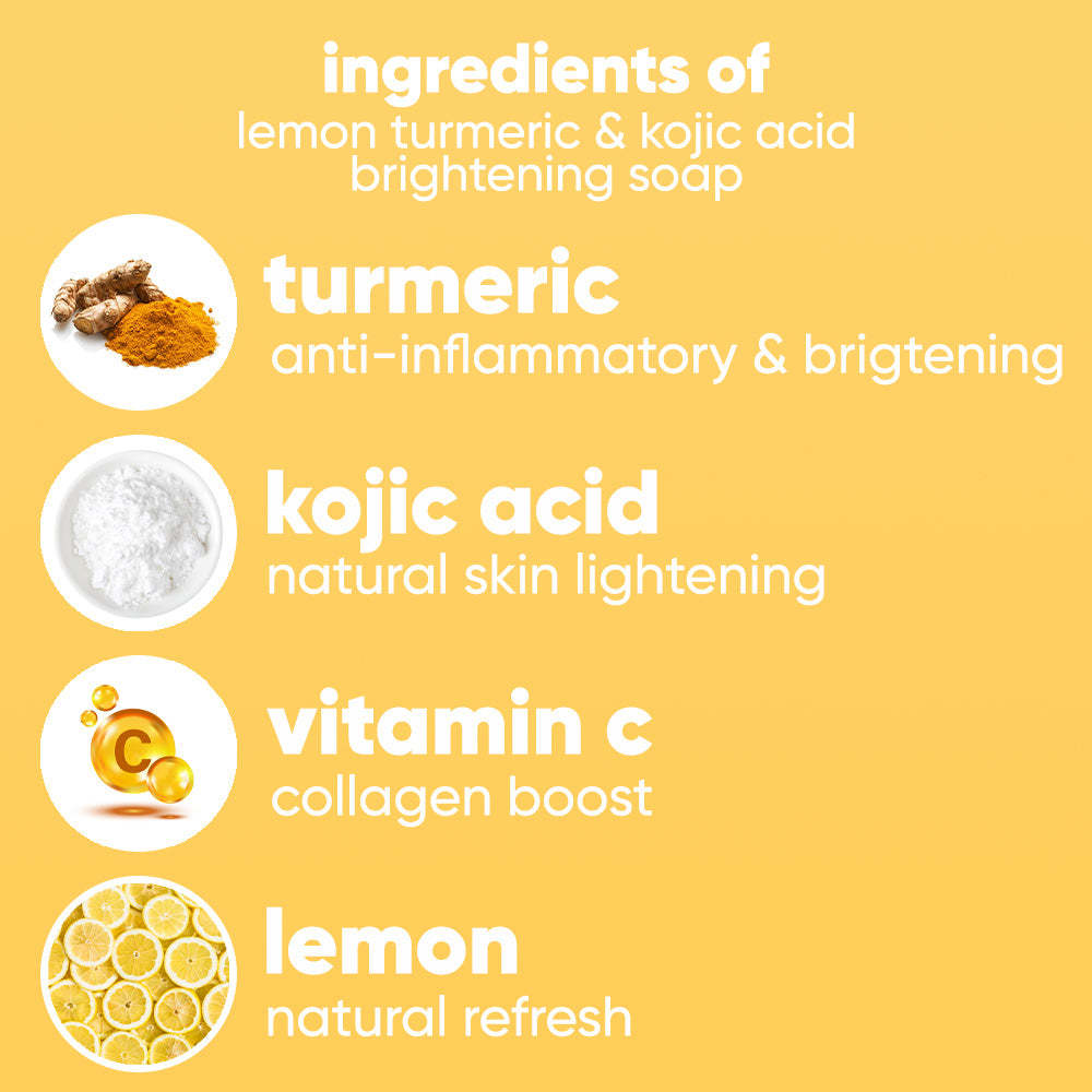 Lemon Turmeric & Kojic Acid Brightening Soap