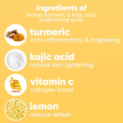 Lemon Turmeric & Kojic Acid Brightening Soap