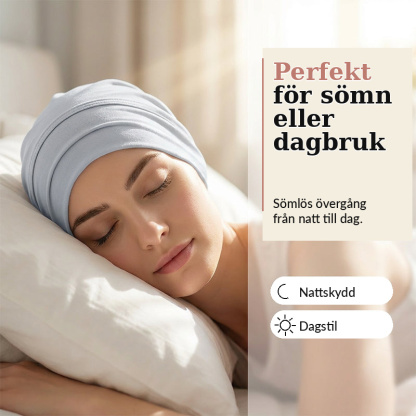 Smart och stretchig under-scarf mössa för en slät och bekväm frisyr hela dagen