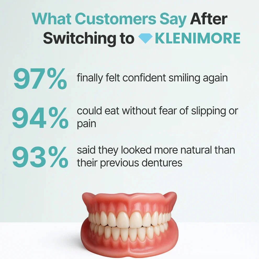 🎅CHRISTMAS HOT SALE-🏆Ends Today: 70% OFF! 🦷 KLENIMORE™ Custom-Fit Fully Functional Dentures for a More Confident Smile!