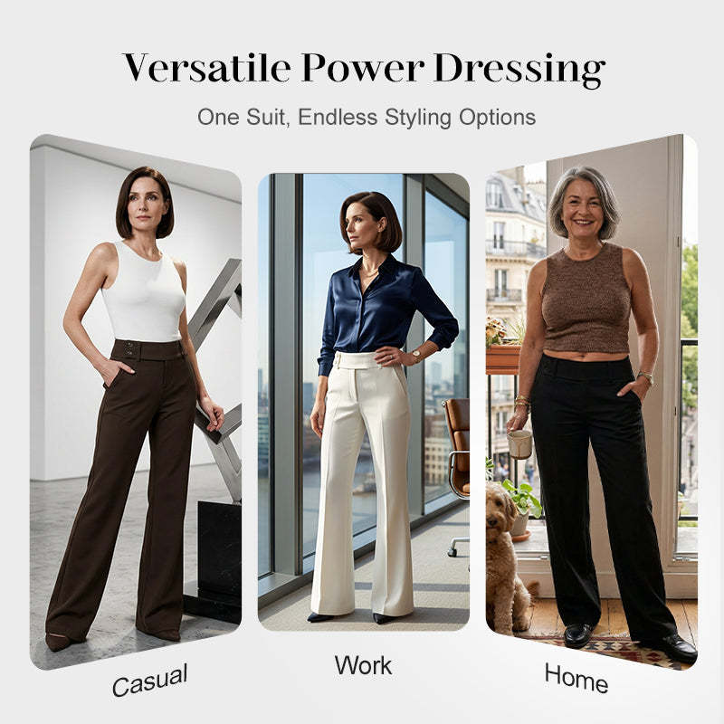 ✨ Eleganta Vida Kostymbyxor för Dam – Hög Midja, Smickrande Passform & Stilren Komfort