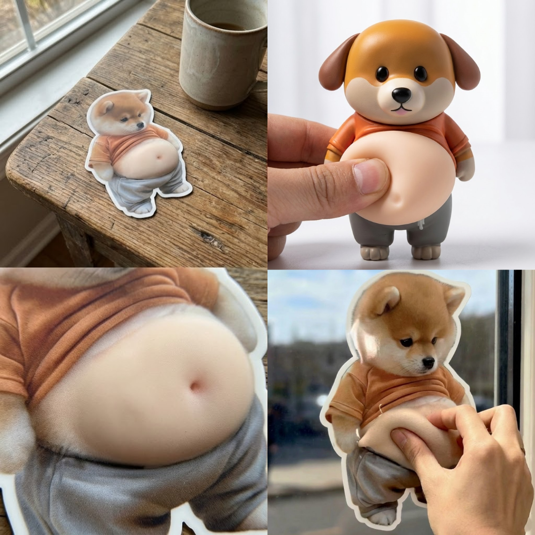Chubby Shiba Silicone Sticker Protector