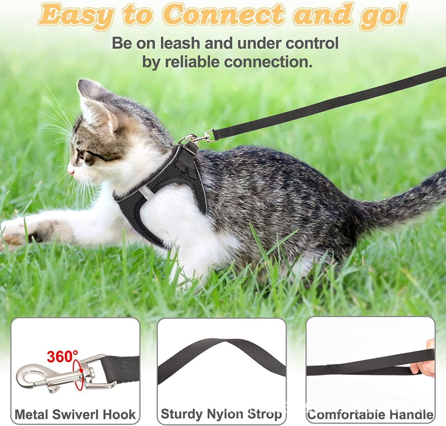 🐾 Sele & Koppel Set för Hund och Katt 