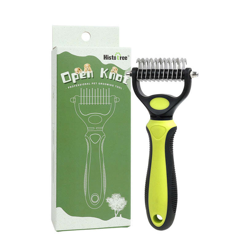 🥳2026 HOT SALE🥳💞50K+ SOLD!🔥💖 50% OFF! Gentle Deshedding Brush for Dogs & Cats – Sharp inner blades cut tangles, rounded tips protect skin. Ergonomic grip, easy to clean. Love the brush, hate the shedding. 🐈🌸