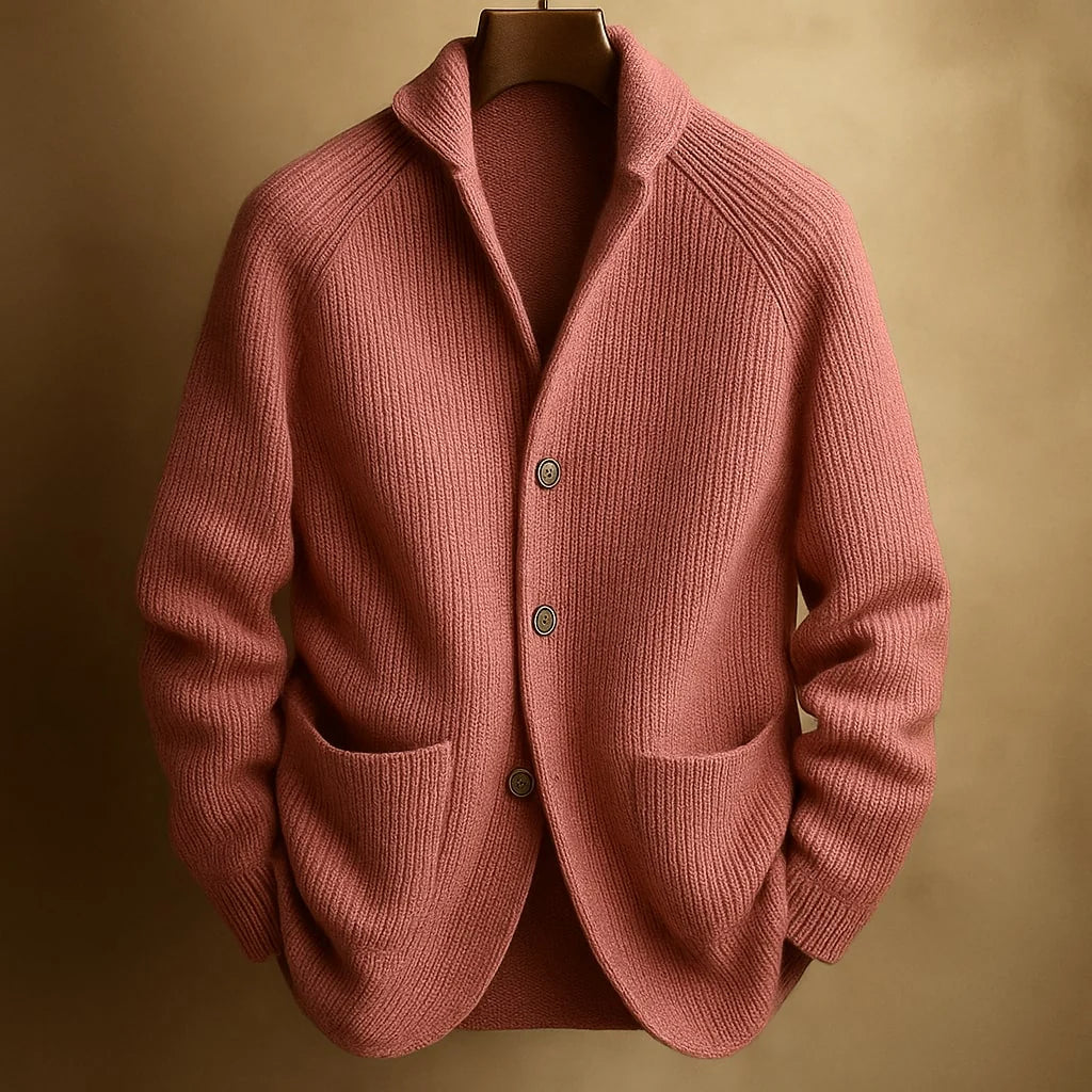 Coarse Knit Cashmere Cardigan