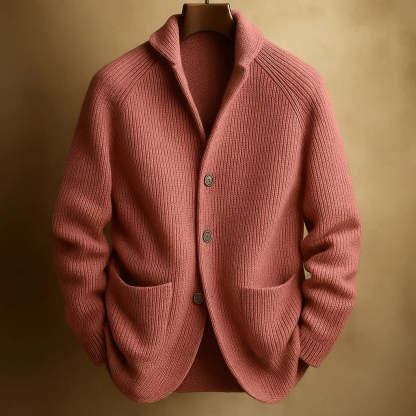 Coarse Knit Cashmere Cardigan