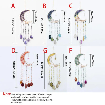 🌙Agat Drömfångare: En blandning av konstnärlighet och lugn för ditt utrymme💎