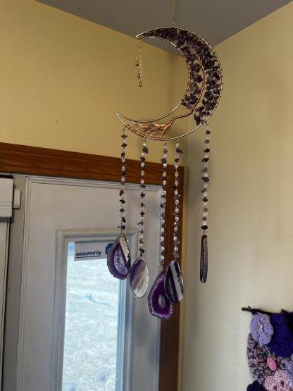 🌙Agat Drömfångare: En blandning av konstnärlighet och lugn för ditt utrymme💎