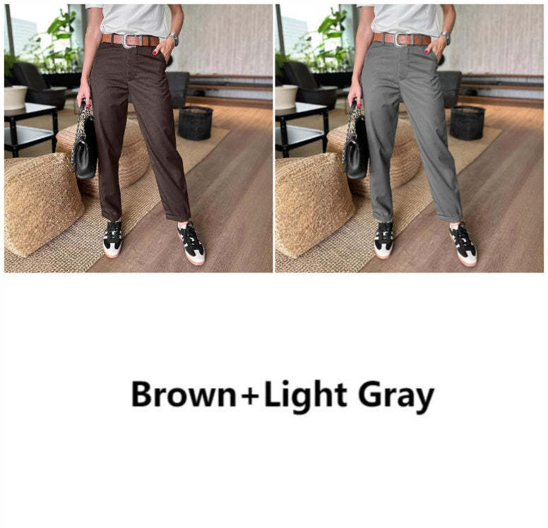 🔥Women's High Waist Casual Straight Blazer Pants🍃