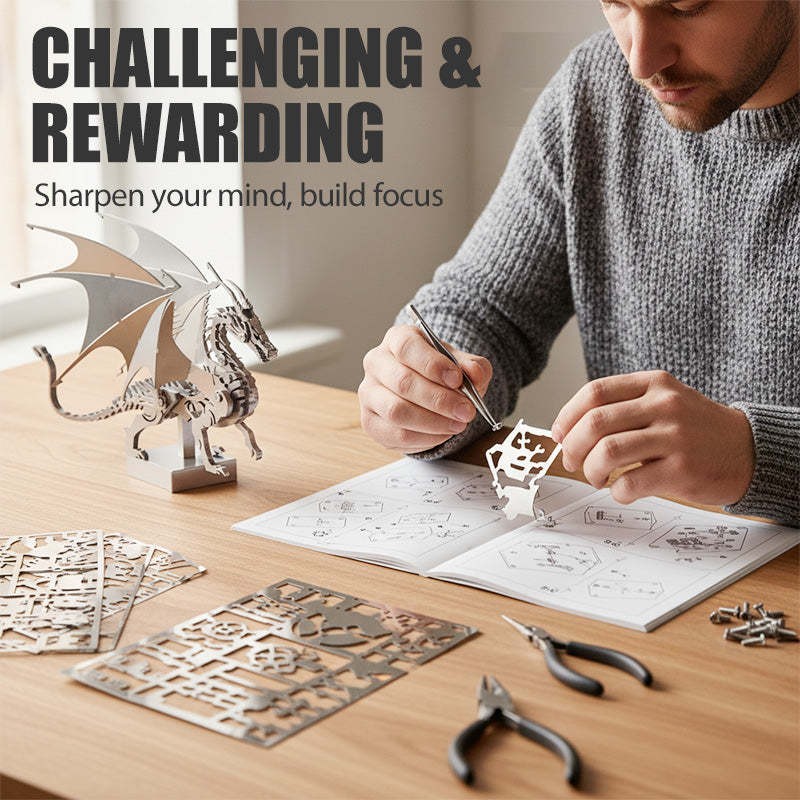 3D Stainless Steel Mythical Creature Puzzle Kit