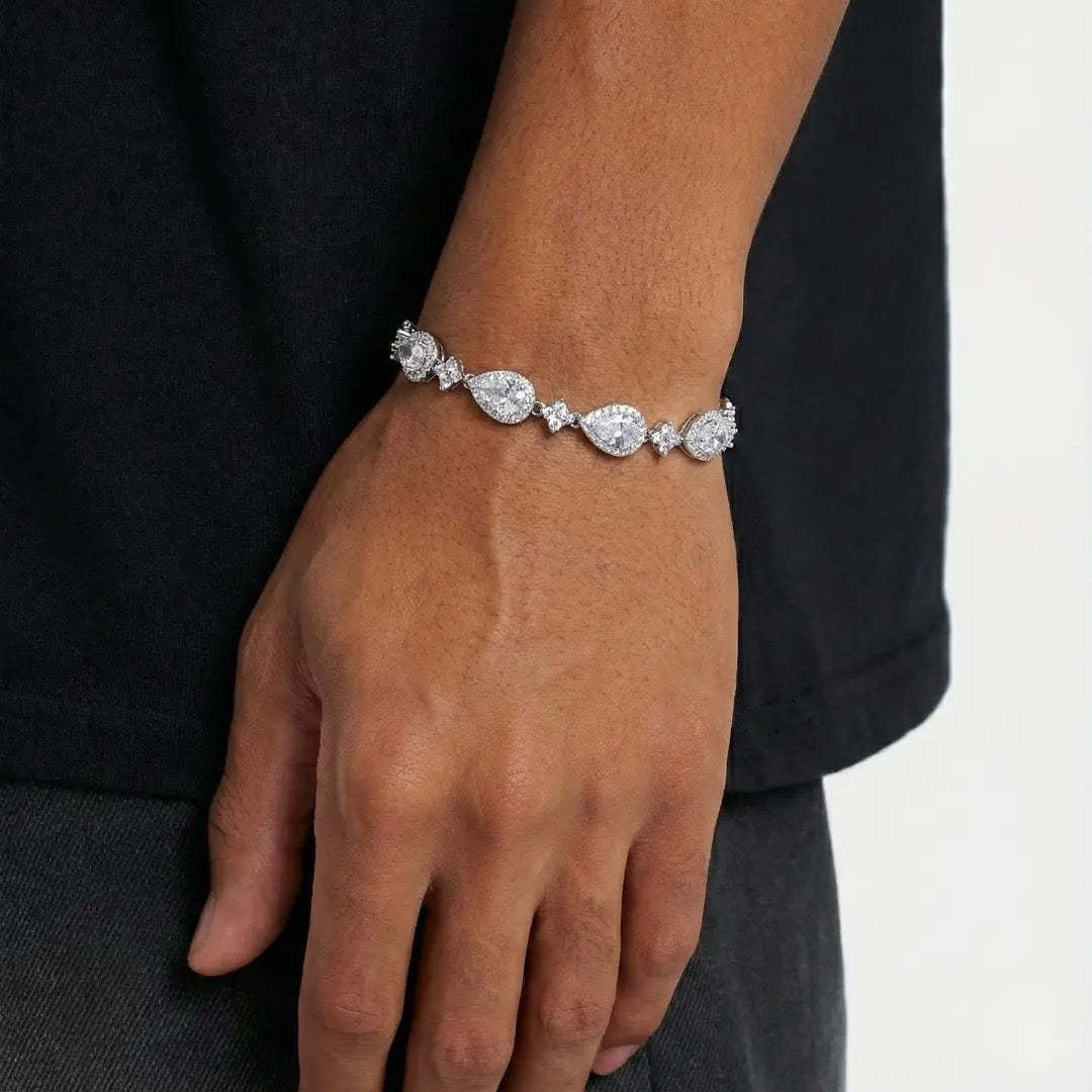 Elegant Tidlöst Armband för Dam | Vitguld & Guldlook – Perfekt Till Vardags & Fest