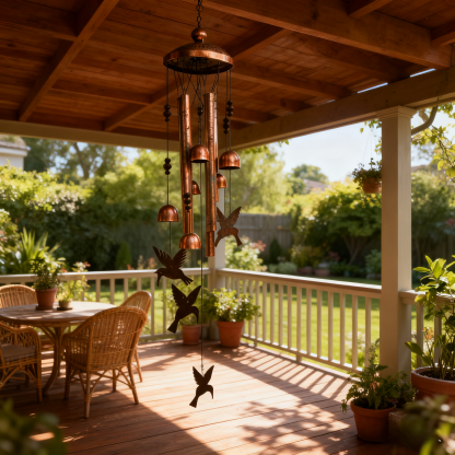 Vindspel för kolibrier utomhus - Retro vindspel i aluminium för fåglar🐦