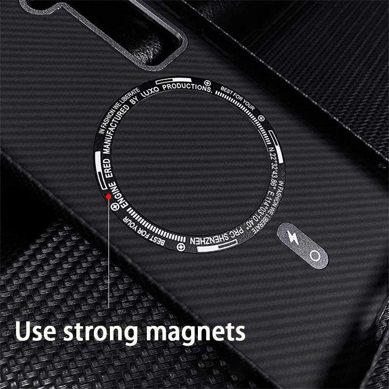 Magnetic Kevlar Carbon Fiber Pattern For Samsung