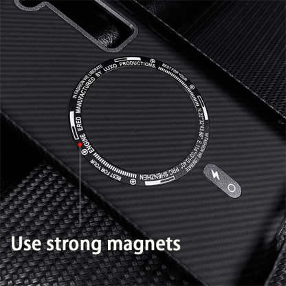 Magnetic Kevlar Carbon Fiber Pattern For Samsung