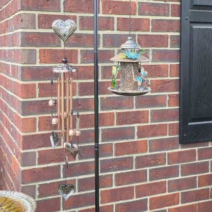 Vindspel för kolibrier utomhus - Retro vindspel i aluminium för fåglar🐦