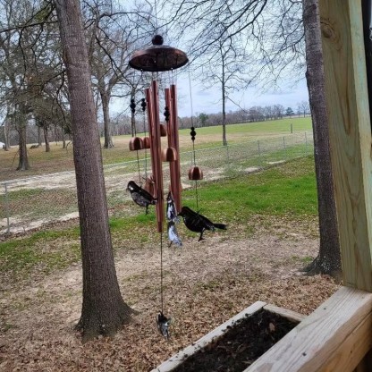 Vindspel för kolibrier utomhus - Retro vindspel i aluminium för fåglar🐦