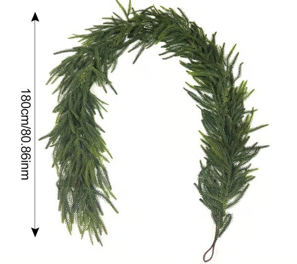 🌲Real Touch Deluxe Norfolk Pine Girland🌿