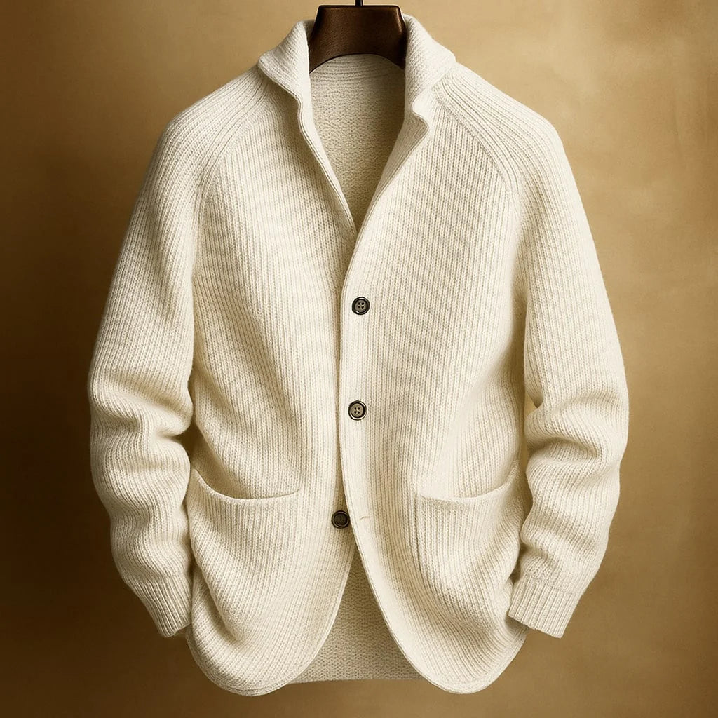 Coarse Knit Cashmere Cardigan