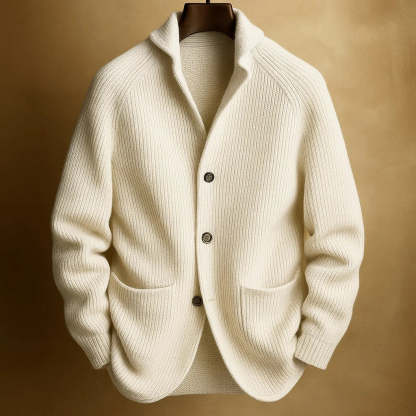Coarse Knit Cashmere Cardigan