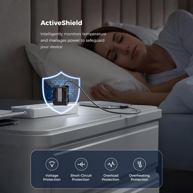 🔥🔥4-i-1 Utdragbar Snabbladdare 120W | USB-C & Lightning | Reseladdare för Alla Enheter