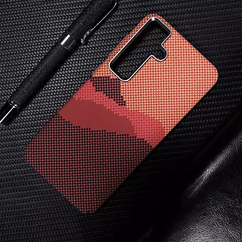 Magnetic Kevlar Carbon Fiber Pattern For Samsung