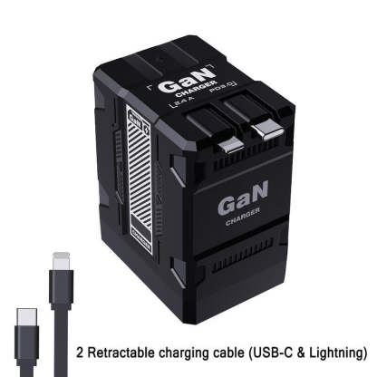 🔥🔥4-i-1 Utdragbar Snabbladdare 120W | USB-C & Lightning | Reseladdare för Alla Enheter