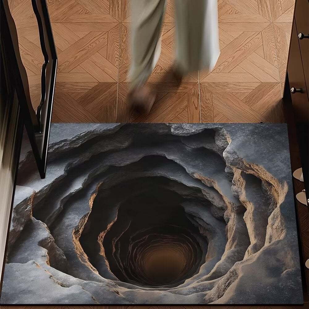 Endless Abyss 3D Optical Illusion Non-Slip Doormat – Vivid HD Print 🔥