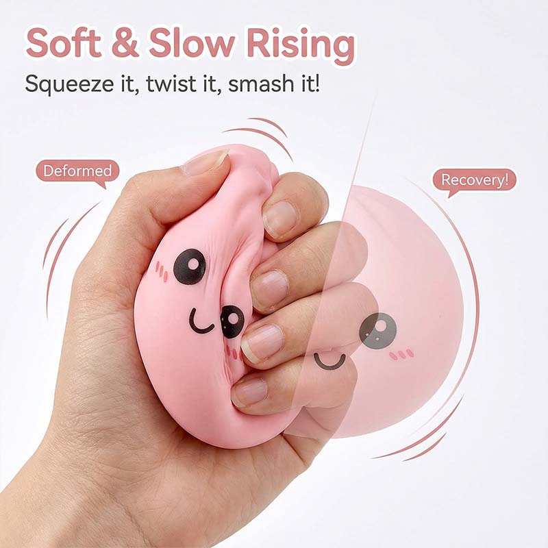 Simulerad Bao Squishy – Stressavlastande Mjukleksak för Kontor och Studier