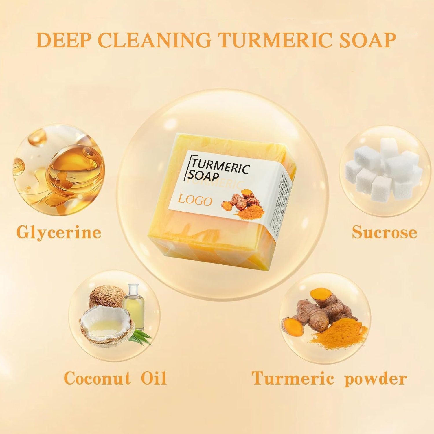 Lemon Turmeric & Kojic Acid Brightening Soap