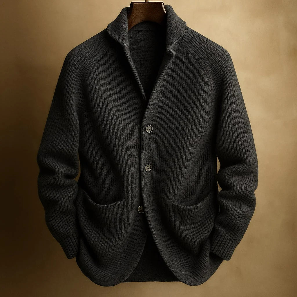 Coarse Knit Cashmere Cardigan