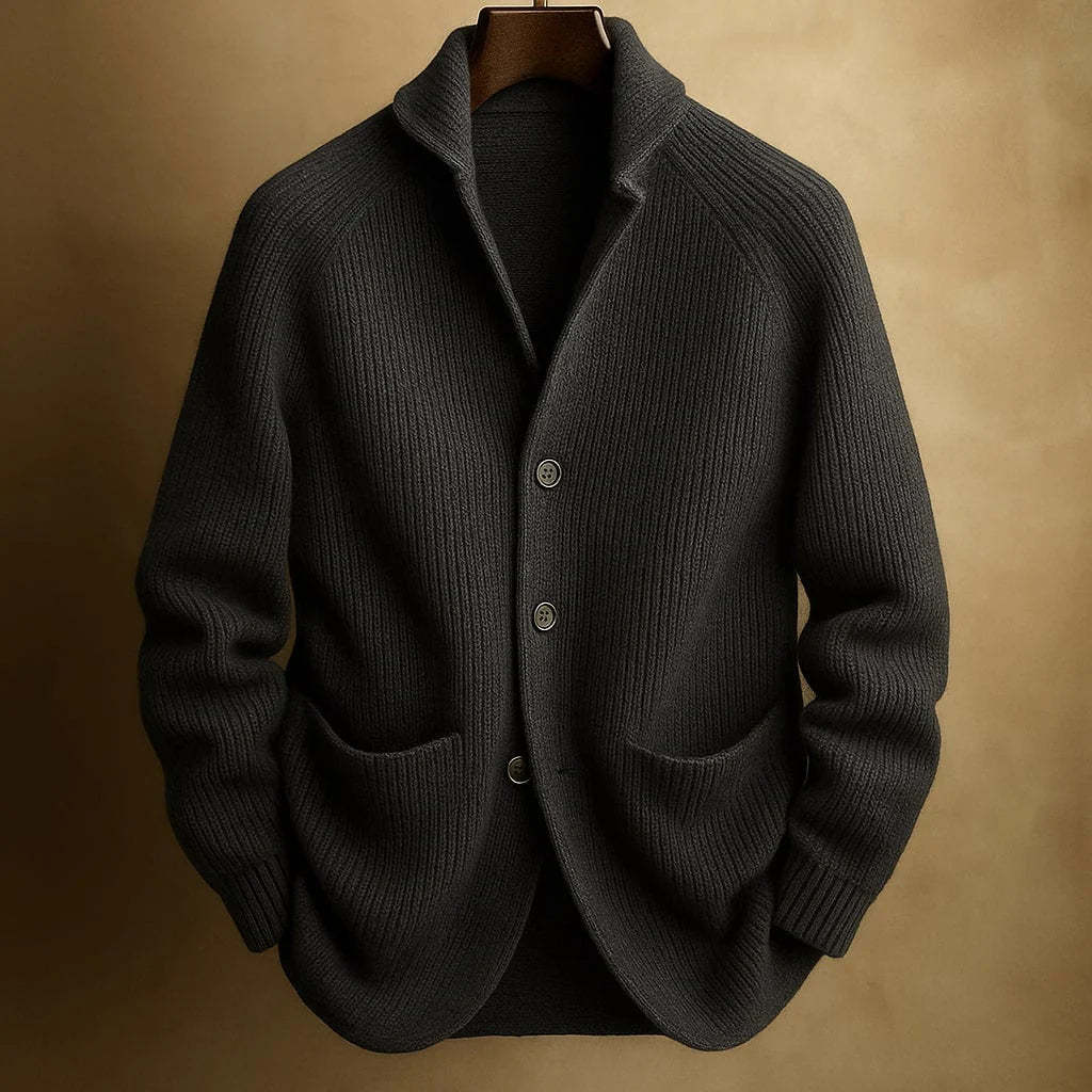 Coarse Knit Cashmere Cardigan
