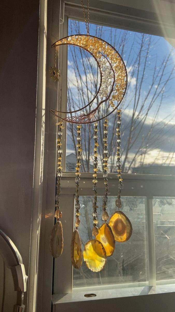 🌙Agat Drömfångare: En blandning av konstnärlighet och lugn för ditt utrymme💎