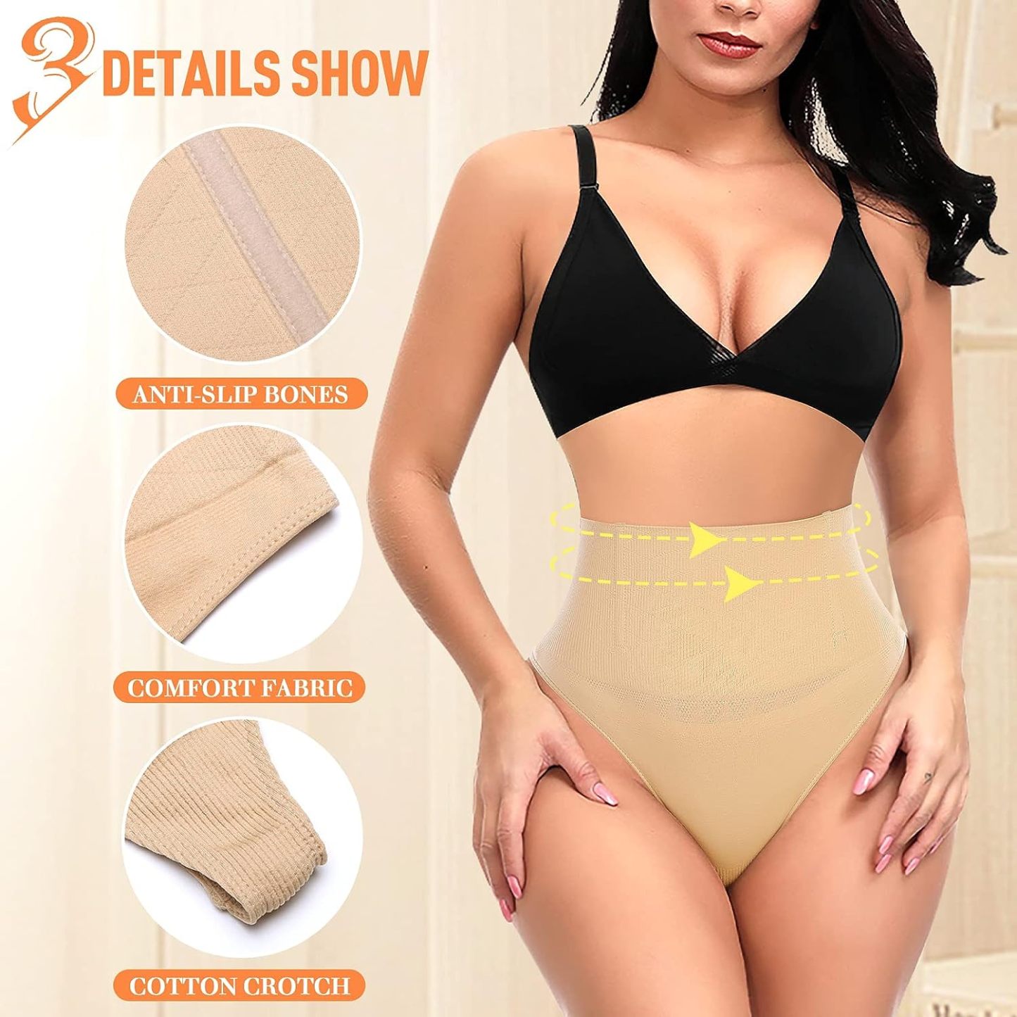 comfortable abdominal control thong