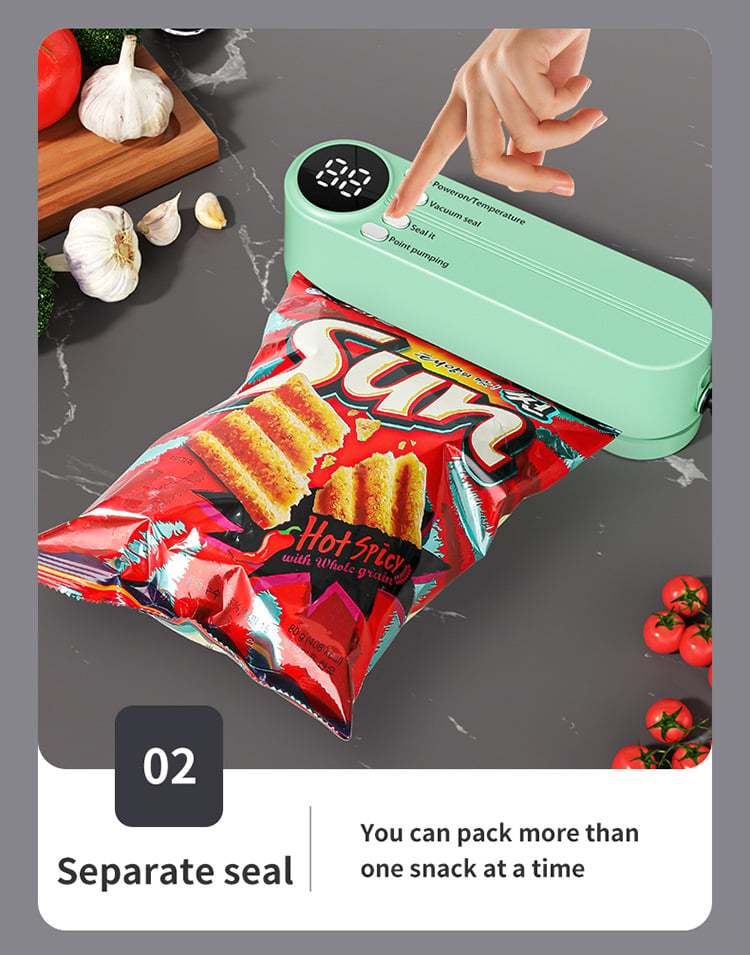 🥗 Keep Your Food Fresh ✨Mini Wireless Vacuum Sealer